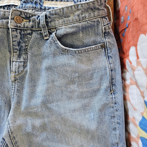 Plicro & The Letterpress Hyphen Distressed Straight Leg Women's Size 28 Jeans - Picture 4 of 5